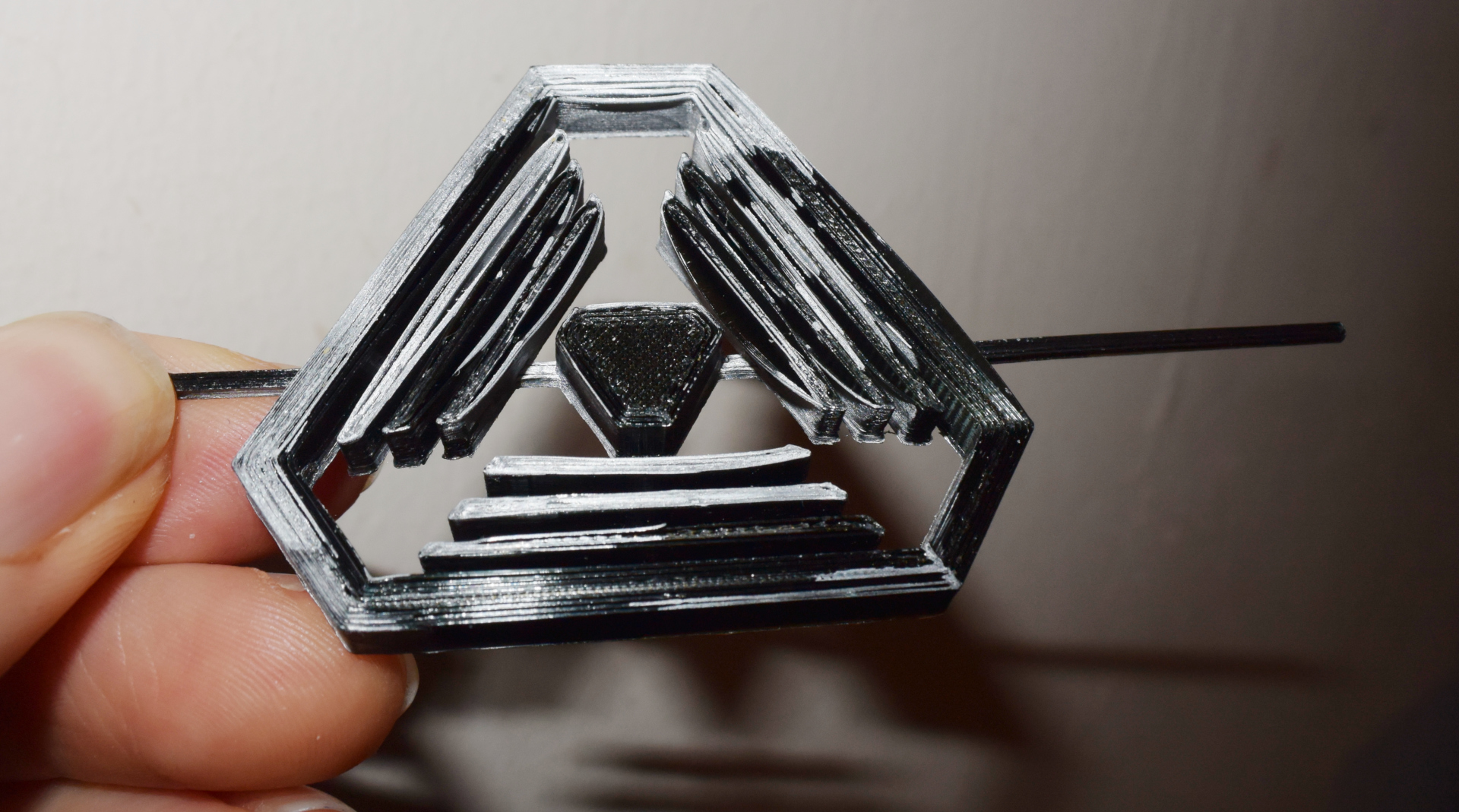 Stencil mask, delaminated by the paint