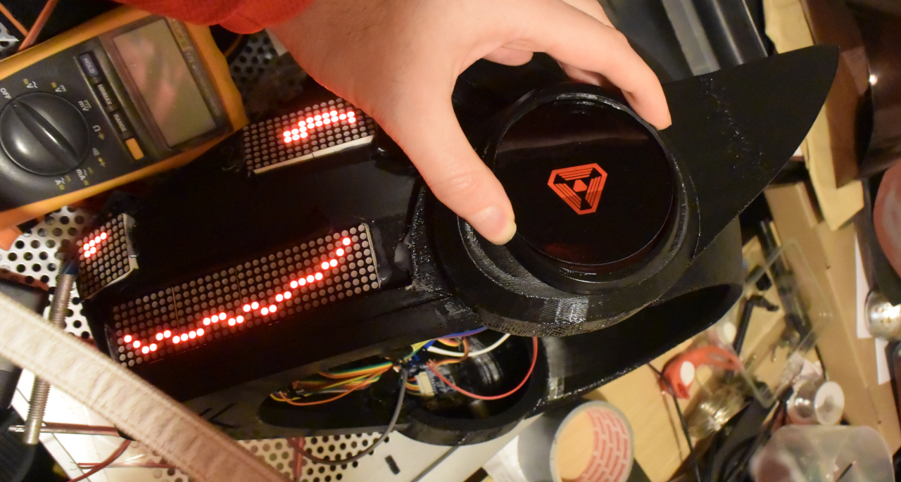 Protogen cheek cover with red filter