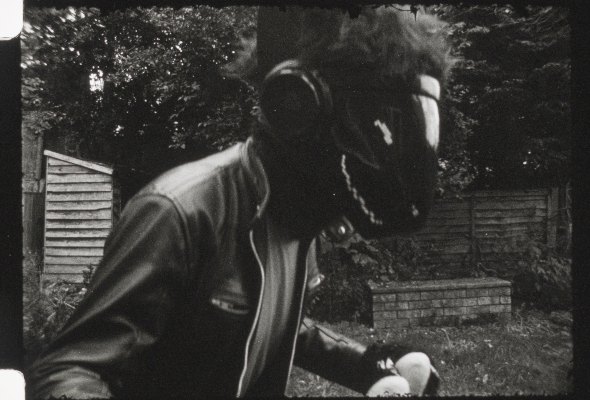 Protogen filmed on an Eclair NPR with B/W filmstock - the cheek symbol is barely visible