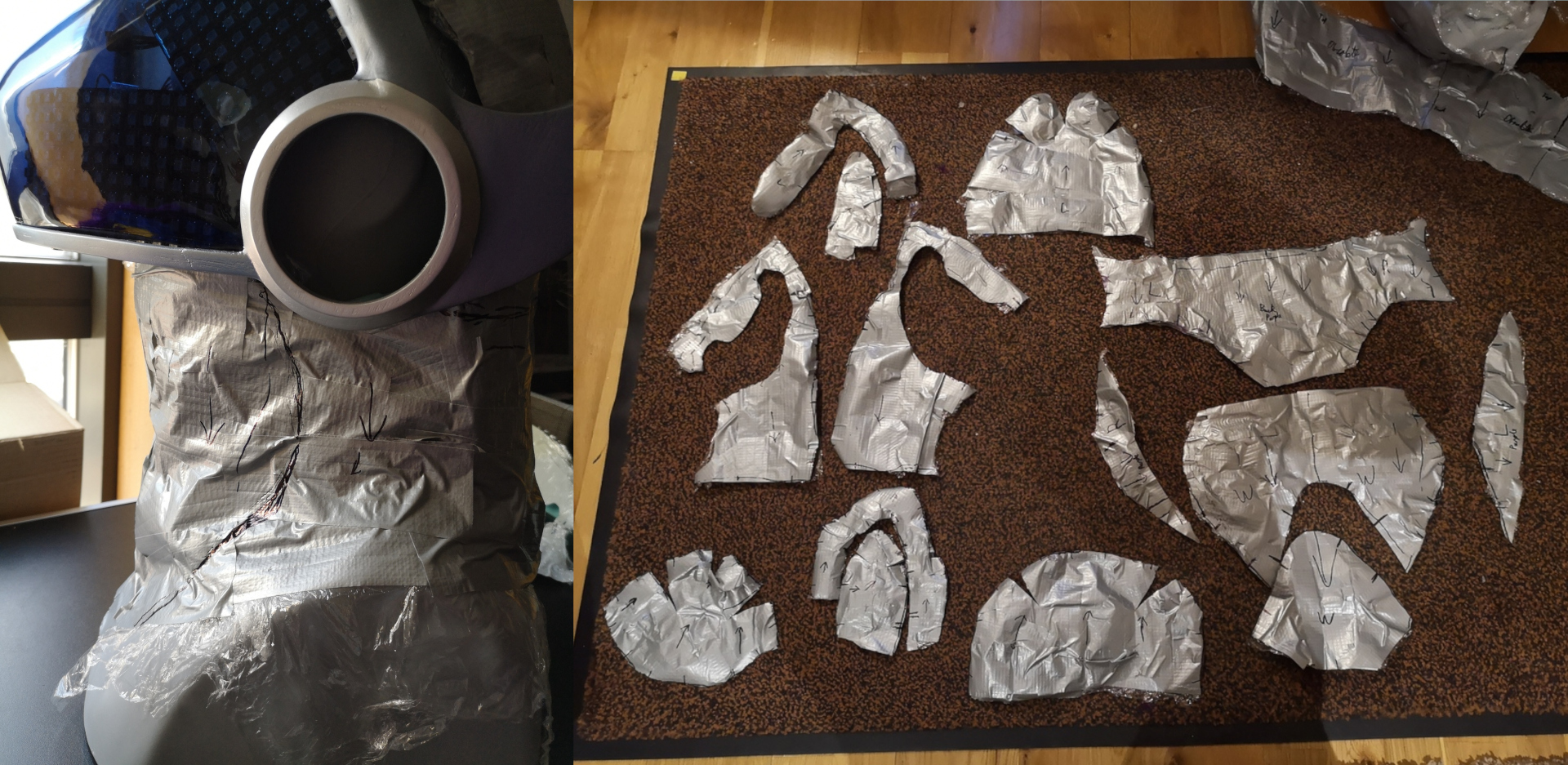 Protogen duct-tape measurements